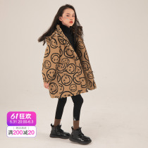 Rain Stars Rain & Rain Girls Pike Cotton Clothing Plus Suede Autumn Winter Coat 2021 New Children Ocean Gas Great Tong Thickened Cotton Clothes