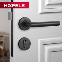 Germany HAFELE American style simple baked black stainless steel door handle room door solid wood door lock