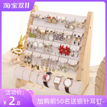 Solid wood accessories earrings earrings inserted with cardboard jewelry display stand stranded with display jewelry props necklace pendant