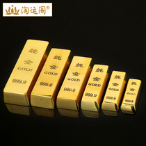 Copper gold bar simulation solid eight-luck gold brick China gold sample model decoration fake gold bar golden gift