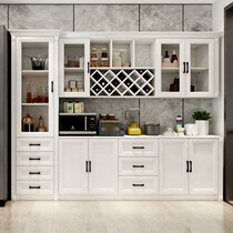Living room wine cabinet against the wall Modern simple European restaurant cabinet side cabinet Cabinet combination Roman column Nordic cabinet customization