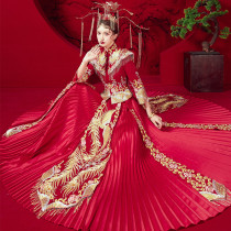 Xiuhe clothing bride 2021 new wedding dress Chinese wedding dress costume toast women Dragon and Phoenix coat