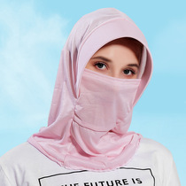 Summer ice wire sun protection mask female full face shade thin breathable outdoor cycling new neck mask