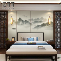 3D modern new Chinese wallpaper study ink hand-painted TV Bedroom living room sofa background wall flocking wallpaper