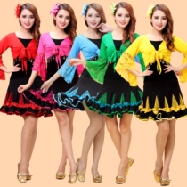 Square dance Costume Suit New Middle Aged Jump Dance Clothes Outside of the Beatles Giant Swing Skirt Suit Long Sleeve Woman
