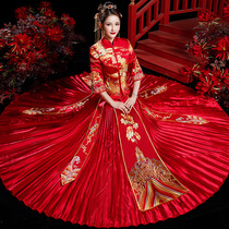 Show Wo Costume Bride 2022 New Chinese Wedding Dress Wedding Gown Show Kimono Slim Fit and Honorable Lady Toast