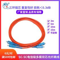 Xingyifa SC-SC3 meter multi-mode telecom grade fiber jumper 5 10 20 meters pigtail patch cord fiber optic cable network grade fiber connection line manufacturer direct sales can be customized