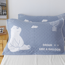 Pure cotton pillow towel A pair of cotton yarn cloth plus thickened pillow towel four seasons student adult cartoon couple pillow towel