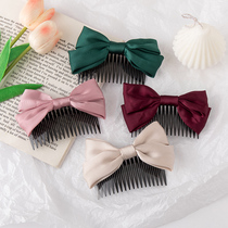 Ins Korean bow no trace inverted comb hair comb bangs broken hairclip simple Net red hair card hair accessories female