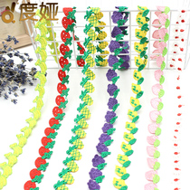 Lace accessories decorative colorful fruit flower water soluble lace lace clothes hat headgear curtain bed skirt sofa fabric art