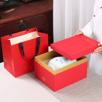 Tea gift box empty box big tea box empty high grade box small ceramic jar half a catty Black Tea Green Tea white tea