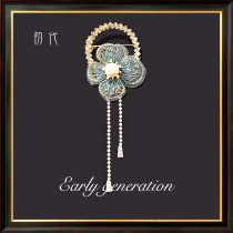 First generation original hand embroidered fabric brooch tassel corsage womens neckline shirt fashion coat high-end accessories