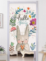 Door curtain summer anti-peep curtain self-adhesive full shade anti-mosquito partition curtain shop fabric self-adhesive anti-light bedroom curtain