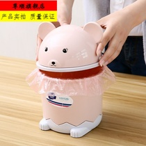 Cartoon dressing small fashion fresh table small cover desktop girl pink cute trumpet with thick trash can