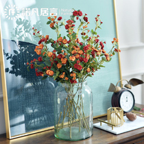 Simulation Flowers Ins Wind Small Rose Garden Fake Flowers Living-room Swing Piece Room Table Top Decorated Flower Bouquet Furnishing Plastic Flowers