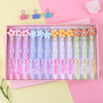 Love Letters Streaming Sand Pen Net Red Fairy twelve Constellation Girls Student Special Girl Special Girl Cute Stars Void girls Heart dream suit Just pen 3rd grade can replace ink sack blue