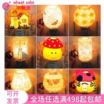 Ceramic incense night light plug-in hollow aromatherapy lamp essential oil lamp wall lamp wall lamp feeding lamp LED lamp
