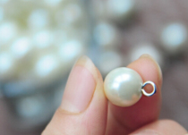 Fur knitted imitation pearl clasp Bronze Feet Round Womens Snowspun Shirt Open Sweatshirt Fur Clothing Decorative Buttons