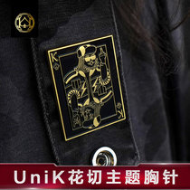 Flower cut playing cards peripheral accessories hanging accessories ornaments unikXwildllama middle finger brooch badge creative accessories