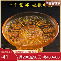 Offering plate Fruit plate Offering Buddha supplies Glass fruit plate Lucky offering fruit plate Household Buddha utensils Buddha front Gong fruit plate Fruit plate