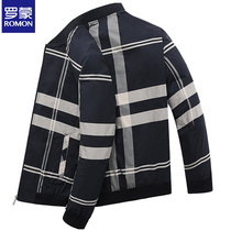 Romon Baseball Suit Plaid Jacket Man 2022 New Spring Autumn Season Youth Fashion 100 Hitch Spring Dress Jacket Blouse