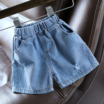 Baby Breaking Hole Denim Shorts Korean Version Kids Summer Dress Pants 50% Pants Children New Summer Pants 1645