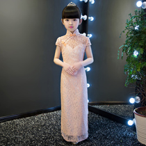 Children baby little virgin girl Cheongsam dress Summer Zhongda virgin retro Cheongsam Summer foreign style Chinese style spring and autumn