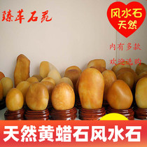 Natural frozen yellow wax stone original stone ornamental stone yellow stone seed fine ornamental stone yellow stone seed fine ornaments yellow wax stone