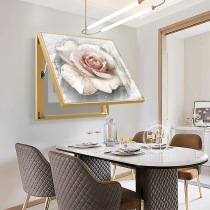 Modern simple abstract flower meter box cover hanging painting living room dining room electric gate box hydraulic cover switch painting