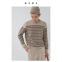 (Limited time 9fold) full dyed custom heavy stripe long sleeve TEE STRIPED TEE - NS3E10