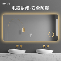 Smart anti-fog bathroom mirror with lamp led light mirror wall-mounted wall toilet mirror bathroom mirror Inwind mirror
