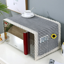 Microwave oven cover towel cotton linen cloth waterproof oil shield universal oven cover beautiful Galanz dust cover