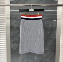 Silver Childrens Day Thom Browne Summer New TB Blue and White Vertical Stripes Tightness Half Body Skirt High Purse Hip Skirt