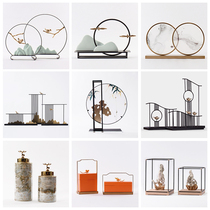 New Chinese Zen ornaments living room porch model room Boku wine cabinet creative desktop porch light luxury decorations