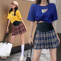 Pregnant woman half-body dress Spring Summer Buddy dress Totbelly shortskirt Spring autumn Fashion Chauma Big code Pregnant Woman Skirt