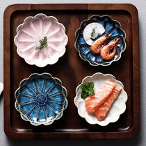 Japanese-style ceramic kiln lotus leaf dish snack condiment dish dish Sushi Sauce dish dish tableware