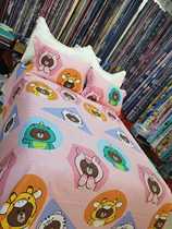 Douyin cotton bedding Kumamoto Bear Sheet quilt cover Pillow Case Hong Kong 3 feet bed Hats size can be customized