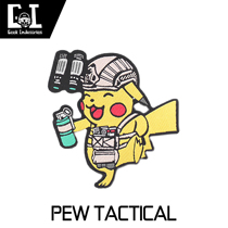 Original personality PEW TACTICAL tactics skin god Kachu Baoke dream elf hook and loop armband morale badge