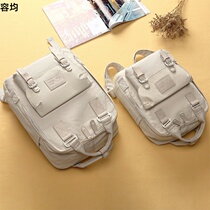 Donuts backpack female Korean backpack high school junior high school students schoolbag canvas ins Harajuku college students