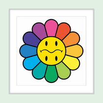  Trend art]Takashi Murakami Smiling Rainbowglobal limited edition of 100 screen prints