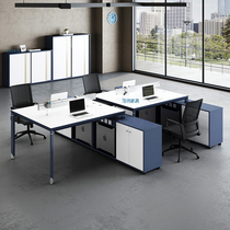  Desk Simple and modern 4-person 6-person staff table and chair combination double financial staff computer desk screen card holder