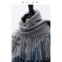 Special cinnamon 258 cashmere wool scarf winter Joker new tassel long shawl dual-purpose thickening