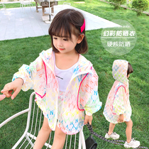 Girls Sunscreen Clothes Coats Summer Long Thin 2021 New Breathable Childrens Baby Childrens Sunscreen Clothing