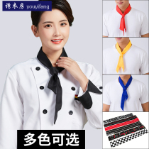 Chefs work clothes scarf Western restaurant male and female chef head chef scarf Kitchen red black yellow and blue sweat towel