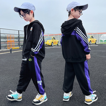 Childrens clothing boy set autumn 2021 new medium and large children Korean version of foreign style autumn two-piece Children Spring and Autumn Tide