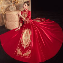 Xiuhe dress bride 2021 new Chinese costume wedding dress large size wedding embroidered wo kimono Xiuhe female thin