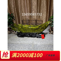 Golden nan wood carving Xiaoye Zhennan Arowana ornaments ebony flowers and birds animal crafts characters gloomy wood root carving