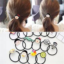 Head rope Korean cute student soft girl cartoon rubber band tie head Hairband ball head hipster girl heart headdress