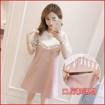 Snowspun lace out for postpartum breastfeeding 2020 mid-spring Libra dresses Dress Damp short sleeves New breast-feeding clothes blouse