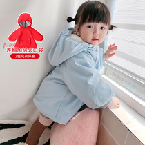Korean version of childrens clothing girl jacket plus velvet childrens autumn and winter clothing 2019 new foreign girl baby thick coat